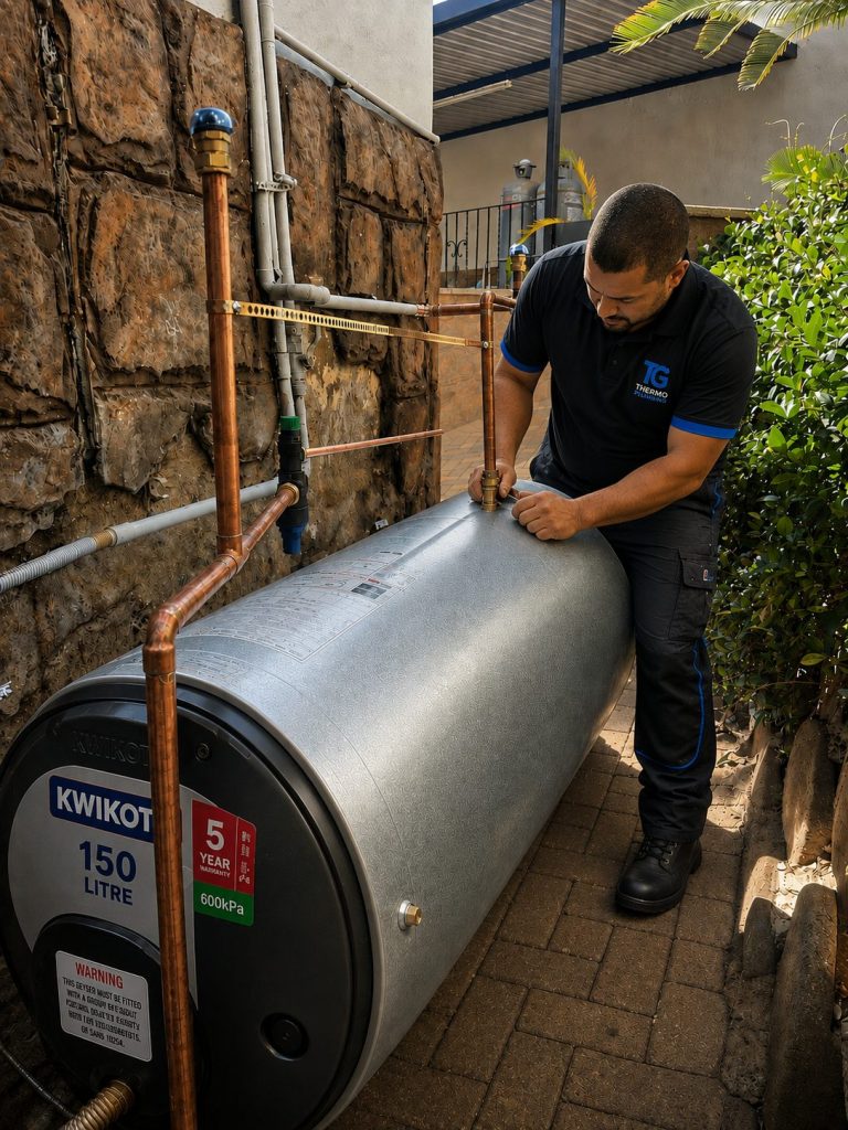 Geyser repairs Cape Town plumber servicing a geyser